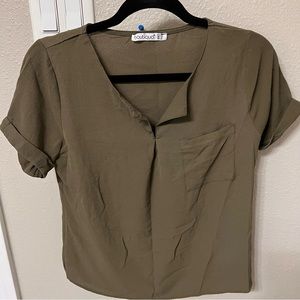 olive green business top